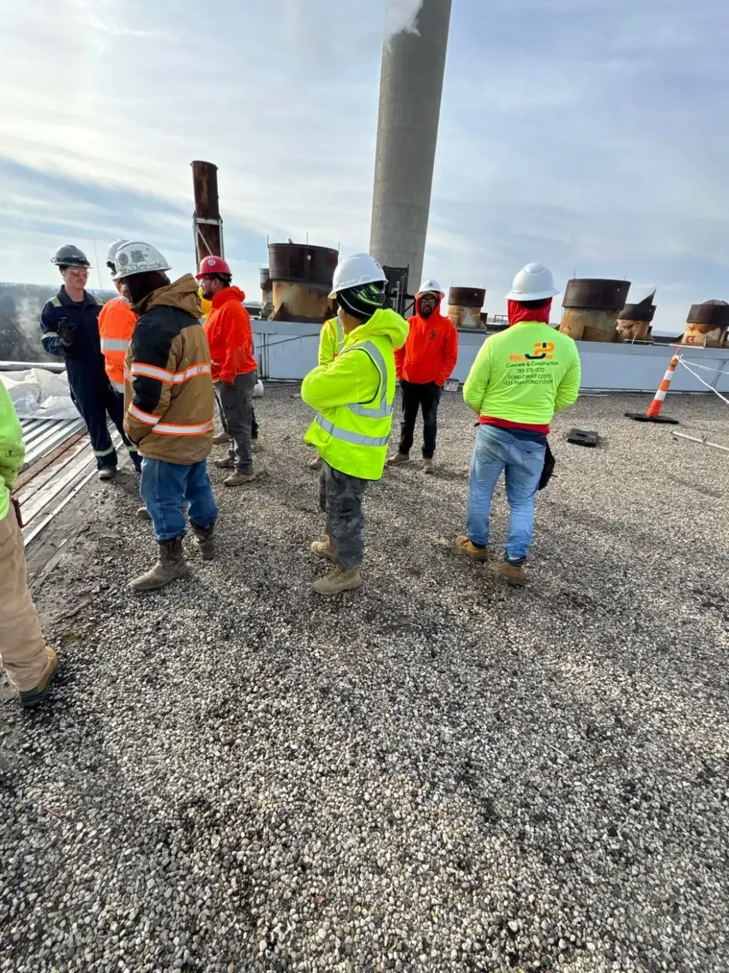 Storm damage documentation on a Hope commercial building